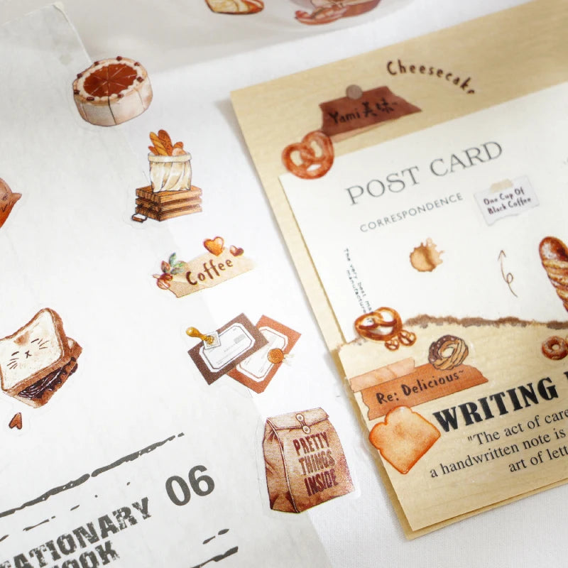 Cute Cartoon Snack Ice Cream Masking Tape | 5x200cm for DIY Scrapbooking detail view