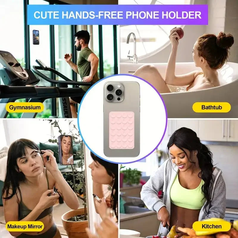 Silicone Suction Phone Holder Mat Multifunctional Suction Cup Wall Stand Square Ant additional angle