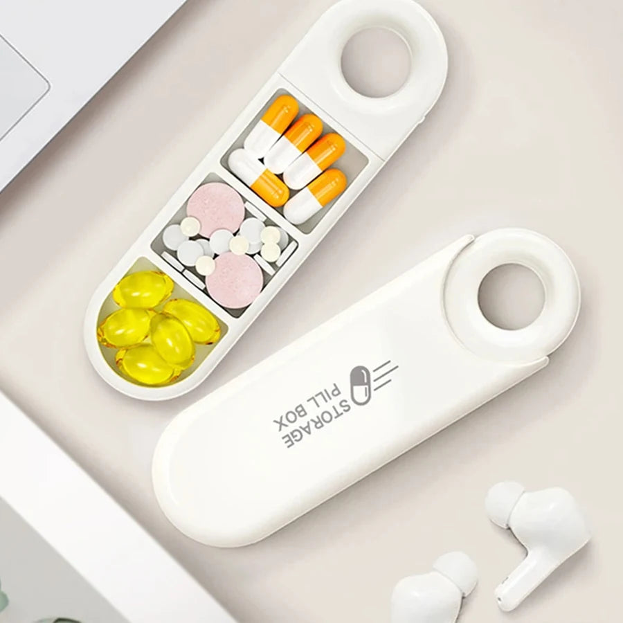 Portable 3-Compartment Pill Box | Travel Medicine Organizer additional angle