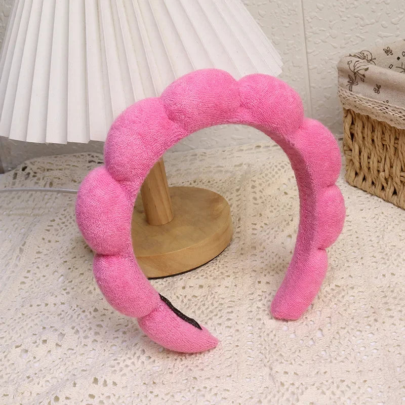 Fashion Sponge Headband For Women Hair Accessories Multifunction Head Band For Face Wa close-up view