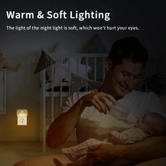 LED Night Light with Motion Sensor | Smart Plug-in Socket Lamp for Bedroom detail view