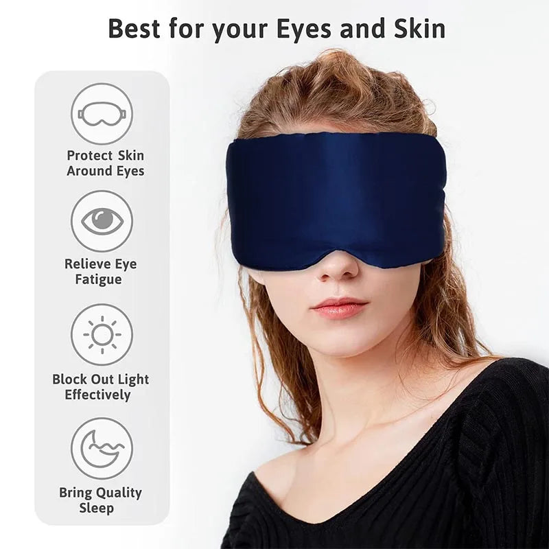 Imitated Silk Sleep Mask | Soft Pressureless Eye Cover for Deep Sleep lifestyle view