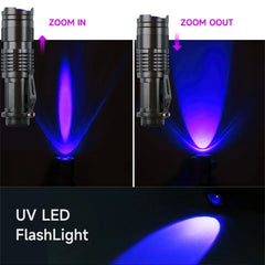 UV LED Flashlight 395nm Blacklight | Portable Pet Urine Detector & Scorpion Finder detail view