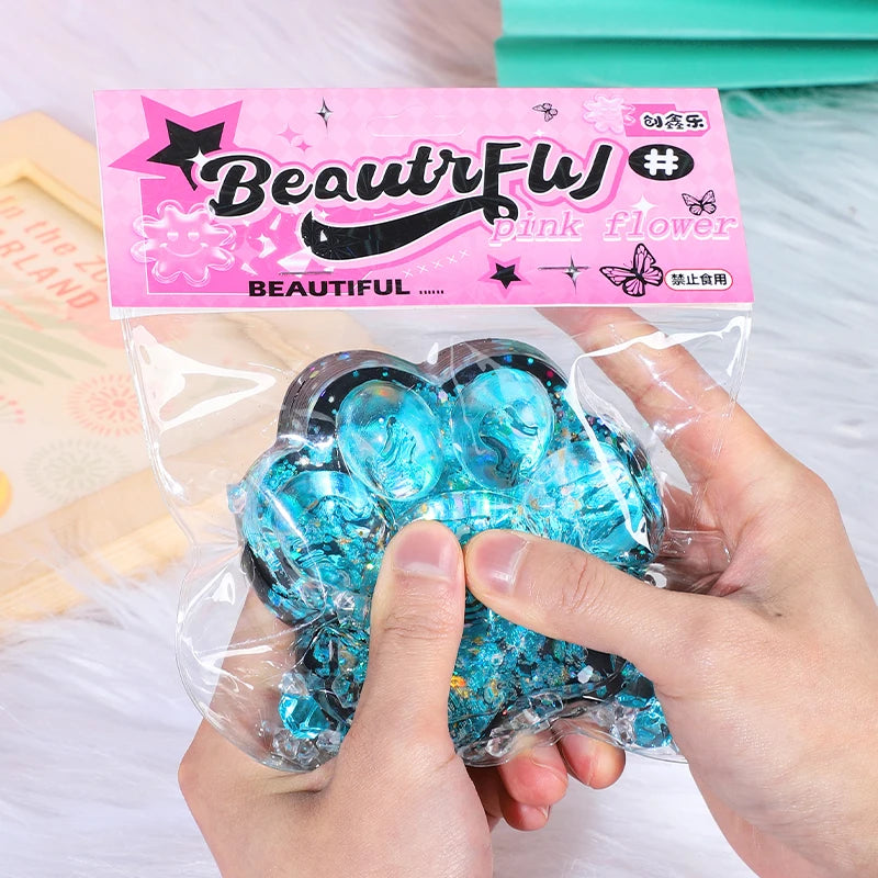 Taba Squishy Cat Paw Squeeze Toys Kawaii Sticky Squishies Fidget Toys for Birthday Pa alternate view