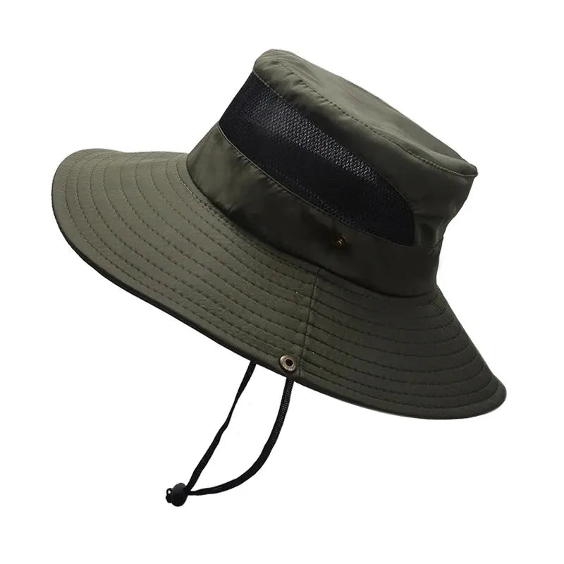 Summer Breathable Fisherman Hat | Unisex Outdoor Sun Hat close-up view