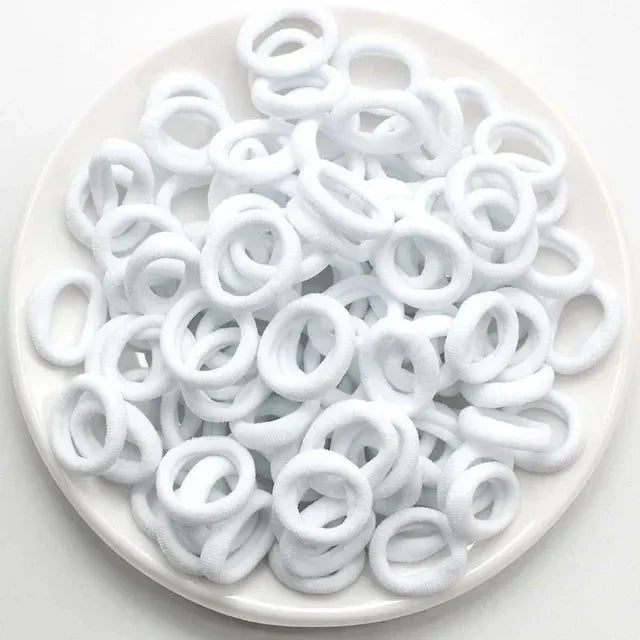 Ponytail Hold Small Hair Tie Rubber Bands Scrunchie Hair close-up view