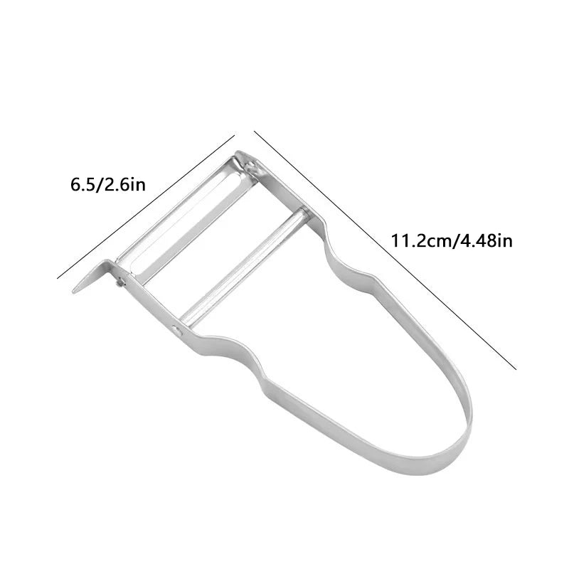 Stainless Steel Peeler | 2-in-1 Kitchen Fruit and Vegetable Slicer additional angle