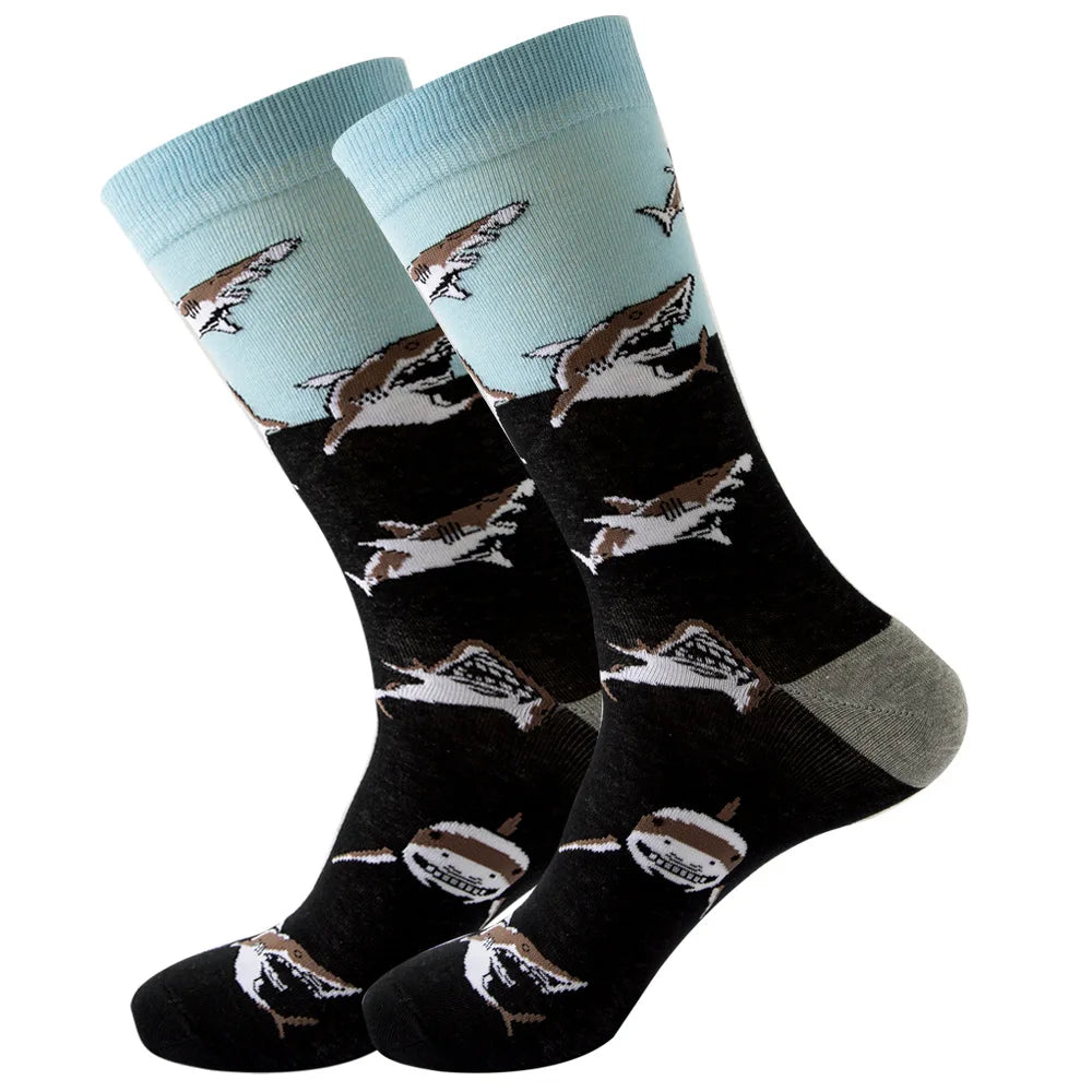 Sock Combed Cotton Funny Men's Big Size Crew Harajuku Hip Hop Thick Long Socks