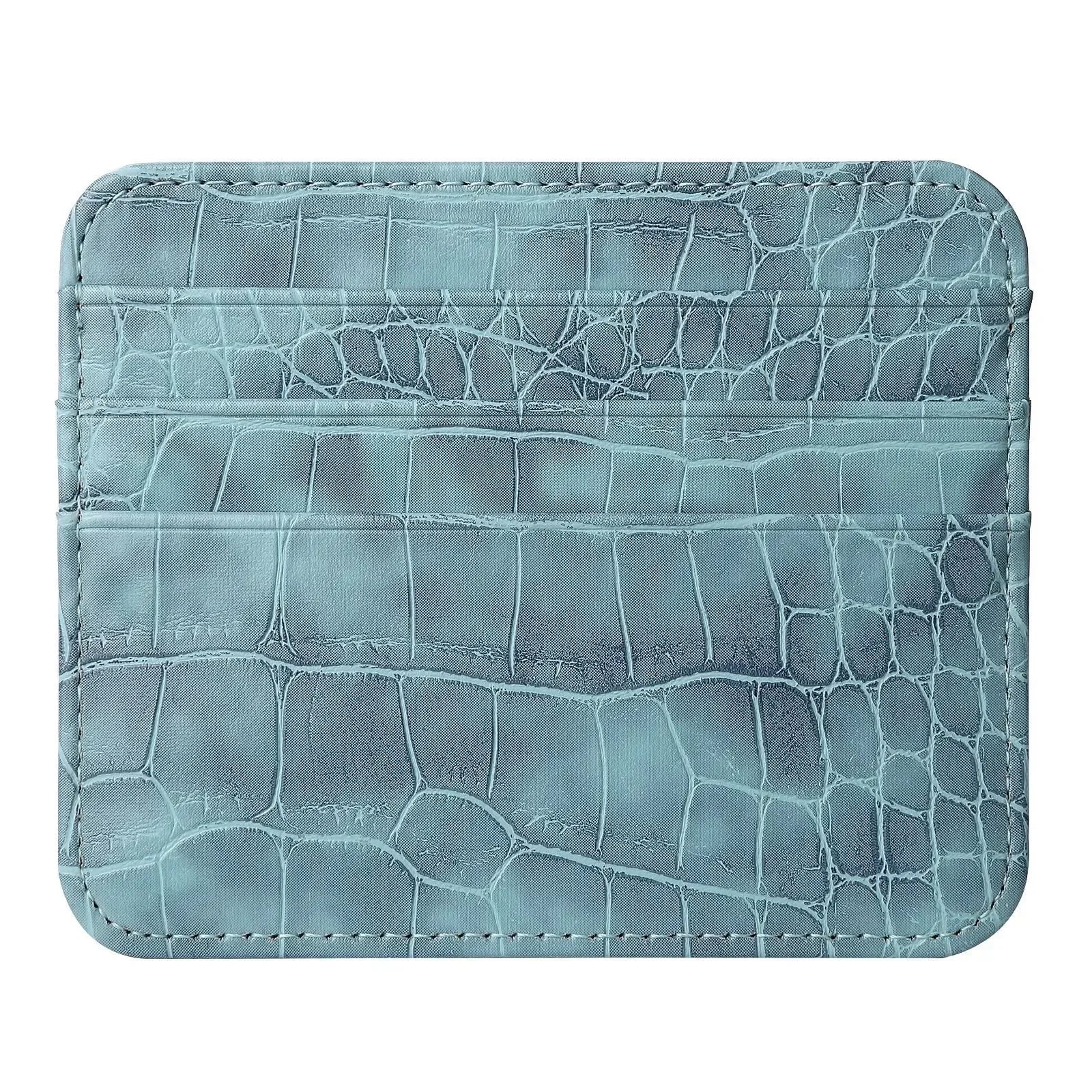 Slim Thin Mini ID Card Holder | PU Leather Credit Card Case for Men and Women alternate view