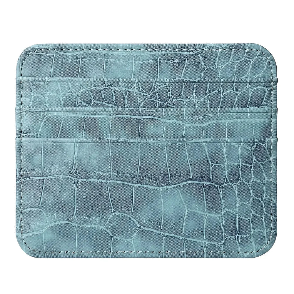 Slim Thin Mini ID Card Holder | PU Leather Credit Card Case for Men and Women alternate view
