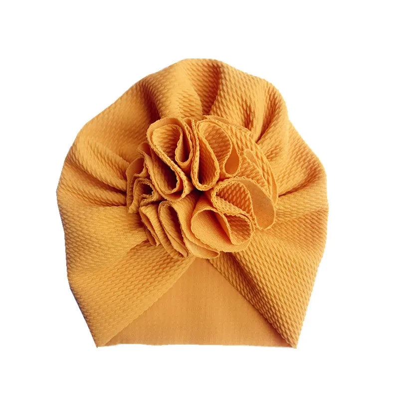 Baby Girl Turban Hat | Lovely Flower Soft Cap for Newborn Photography lifestyle view