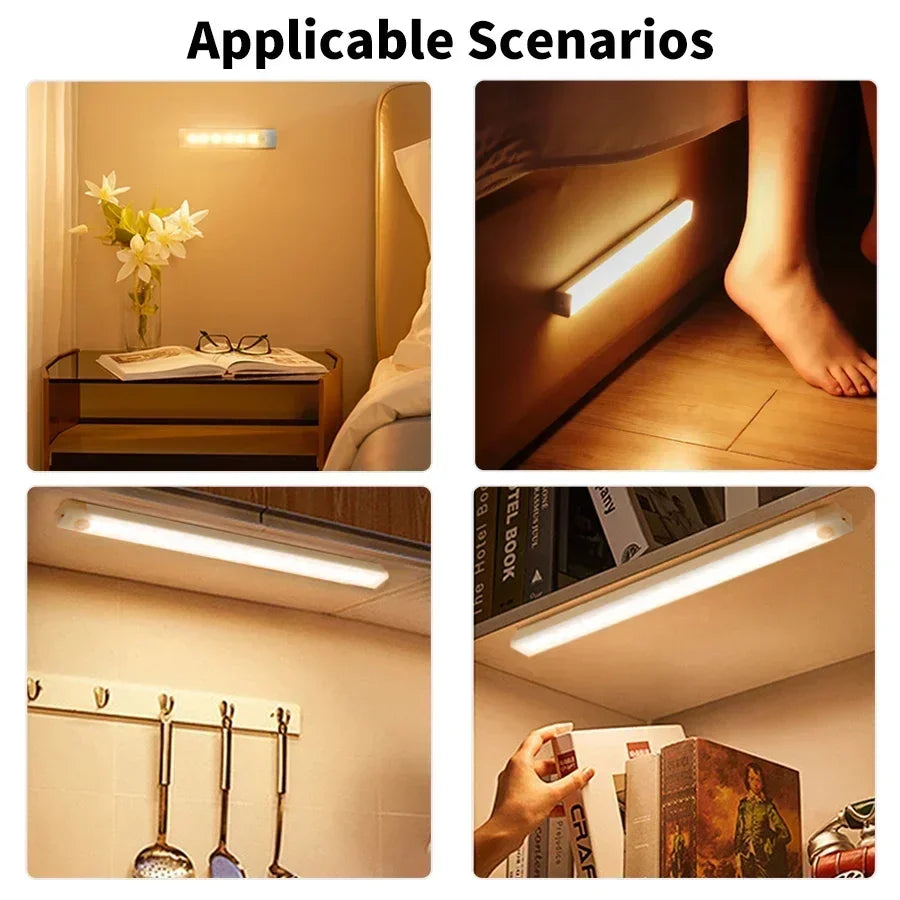 Rechargeable Motion Sensor Night Light | LED Auto-Sensing Lamp for Bedroom, Corrido additional angle