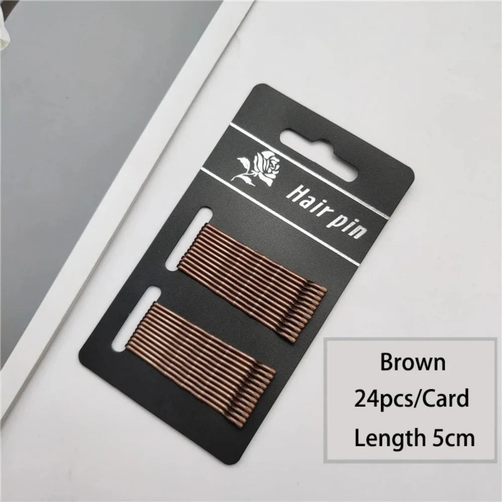 24/50pcs Black Hairpins For Women Hair Clip Lady Bobby Pins Invisible Wave Hairgrip Meta detail view