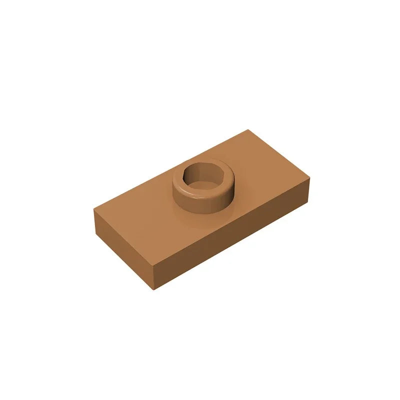 Gobricks PLATE 1X2 W. 1 KNOB | Modified Building Block Compatible with Lego 15573 close-up view