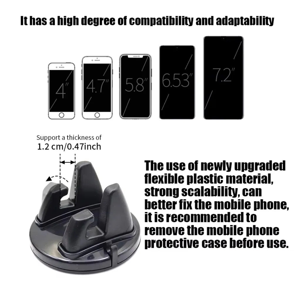 2026 Rotatable Mobile Phone Holder Car Bracket Non-Slip GPS Navigation Car Mount Stand Support in Car Universal for All Phones