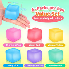 Stress Cube Squishy Fidget Toys | High Density Gel Filled Sensory Calming Toys close-up view
