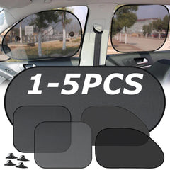 1-5Pcs Universal Car Sunshades Foldable Auto Side Window Rear Windscreen Mesh Sunshade Cover Car Windshield Accessories Exterior