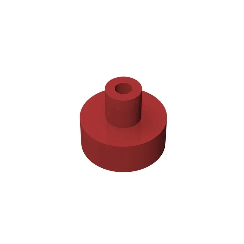 Gobricks Tile Round 1x1 with Bar and Pin Holder | Compatible Building Block alternate view
