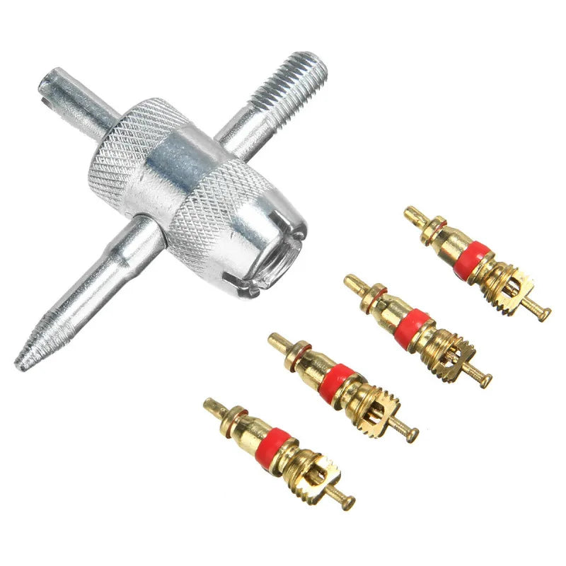 Tire Valve Stem Repair Kit Core Remover Re-Threader