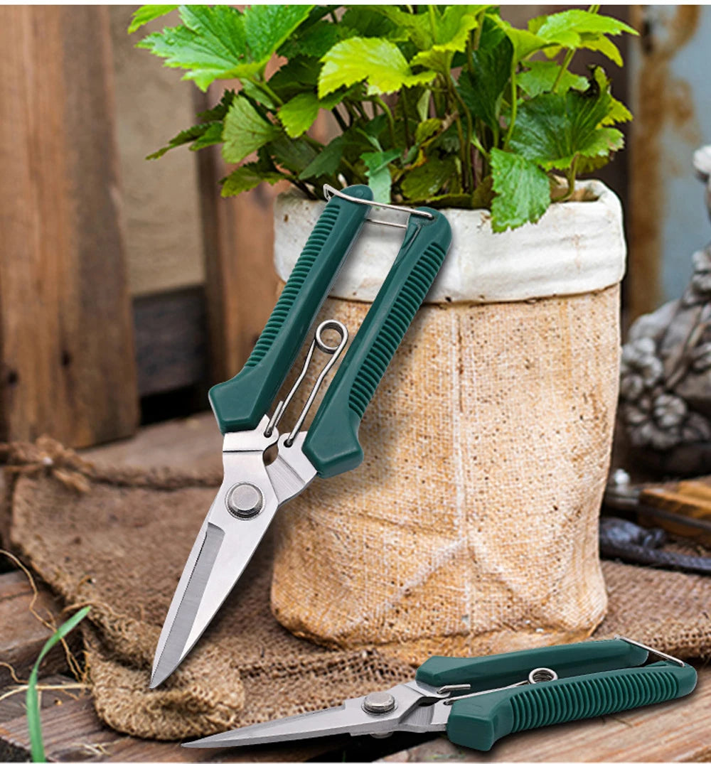 Garden Straight Head Pruning Shears Stainless Steel Non Slip Handle Secateurs Handy T lifestyle view