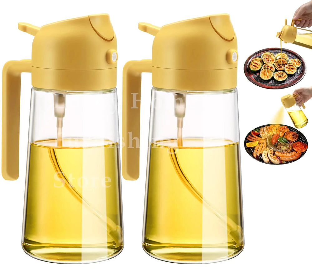 2 in 1 Oil Sprayer and Dispenser Bottle | Cooking Oil Spray Bottle for BBQ, Air Fryer lifestyle view