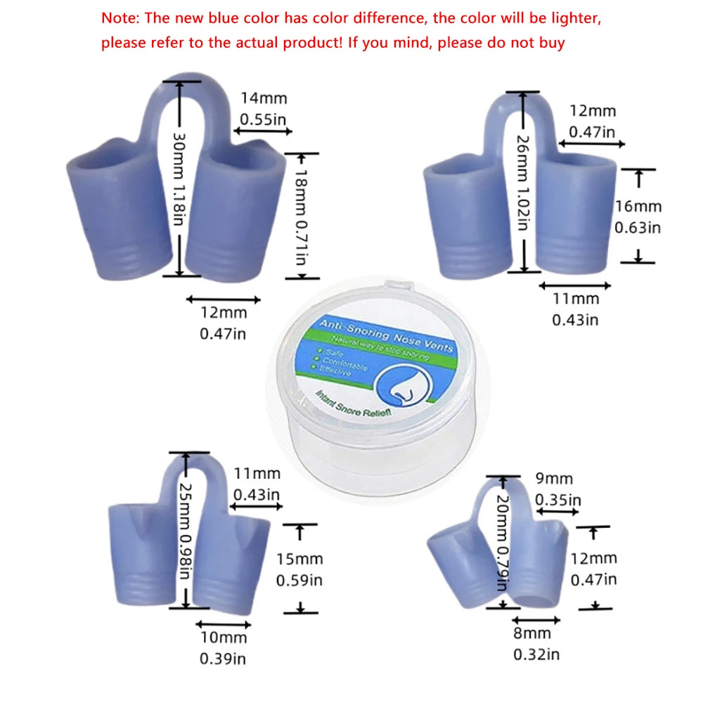 Blue Silicone Anti Snoring Devices | Nasal Dilators for Better Sleep close-up view