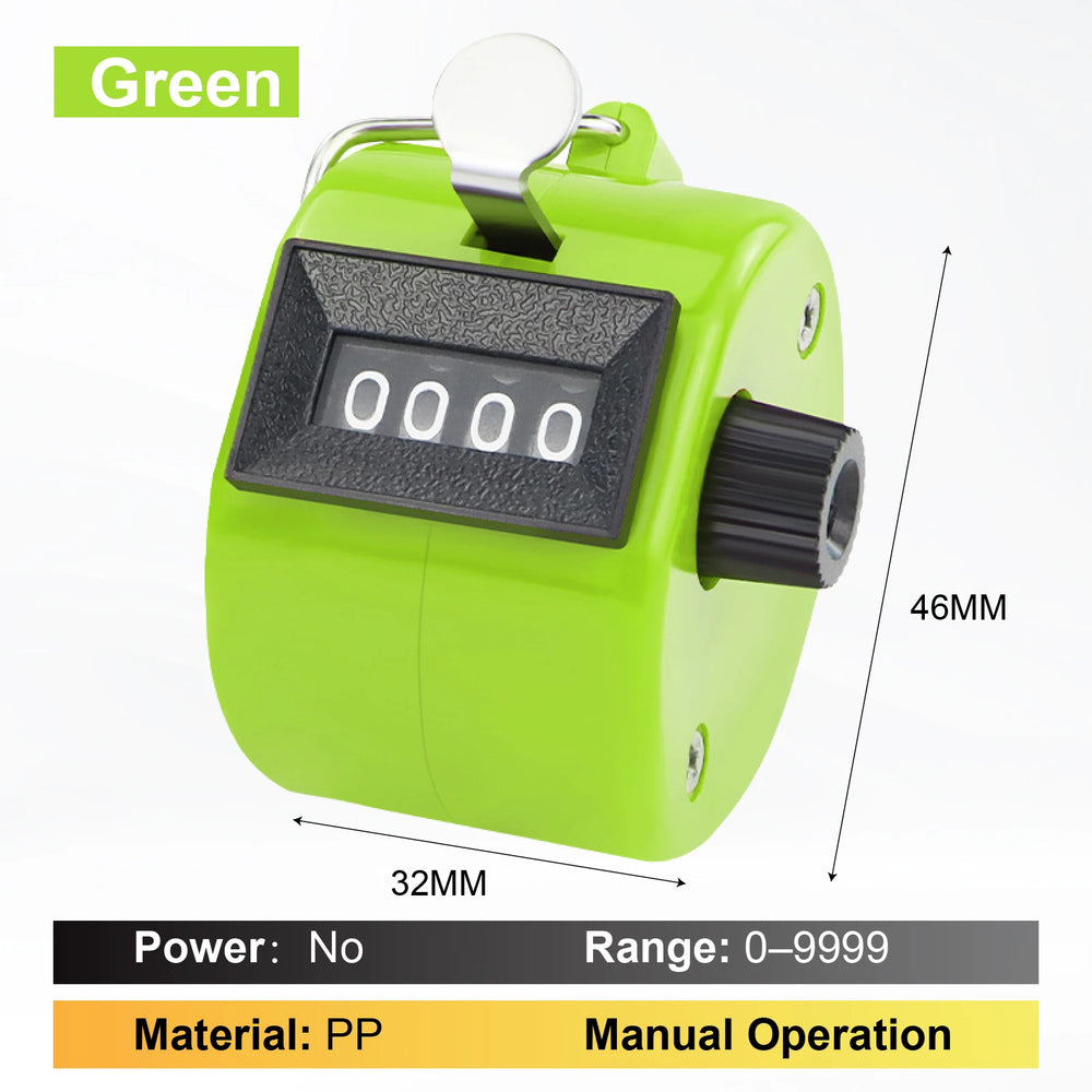 Manual Counter Mechanical Tally Handheld Rotary Clicker Counter | Resettable People Coun detail view