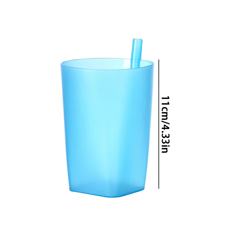 Children Infant Baby Sip Cup With Built In Straw Mug Drink Plastic Integrated Straw additional angle