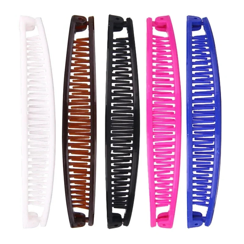 Solid Color Ponytail Hoder Hair Clamp Banana Hair Clips Women Hair Claw Barrettes Hairpins Fashion Styling  Accessories for Girl