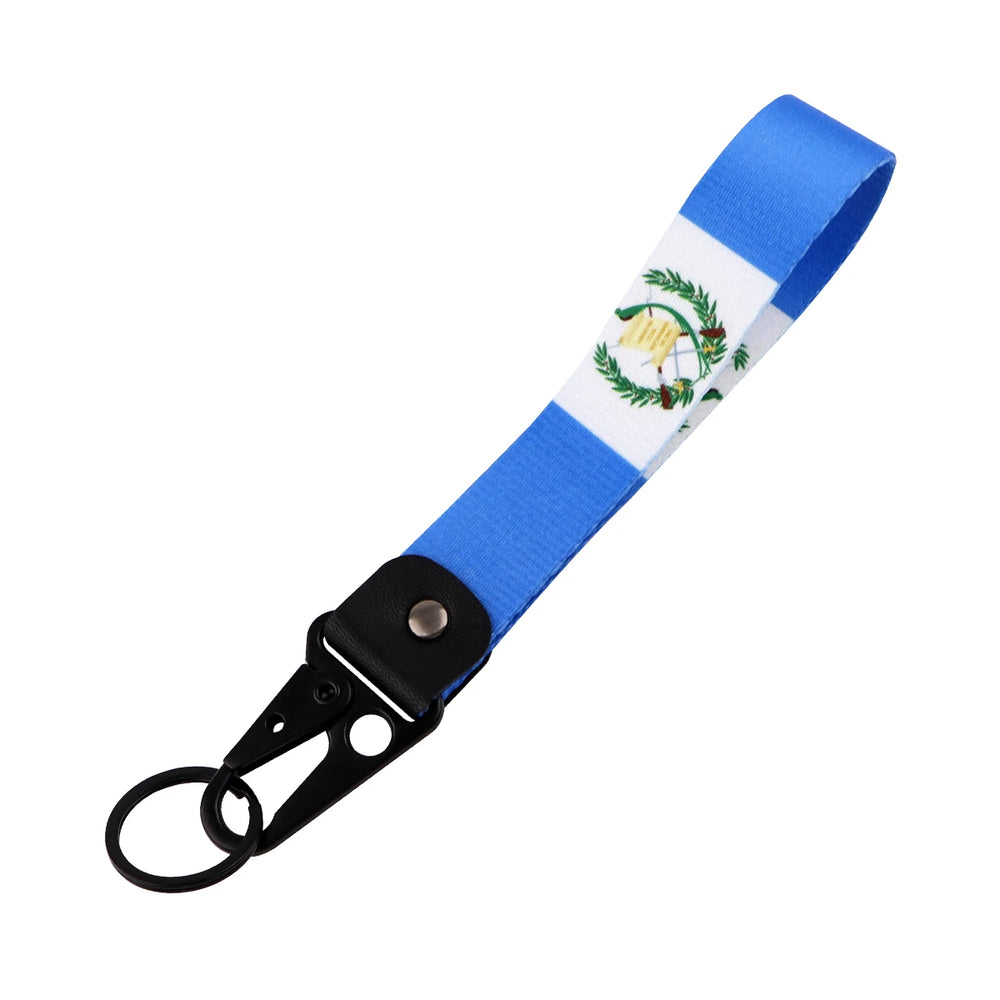 World Flag Car Keychain | Metal Key Ring for Men Women Motorcycle Lanyard lifestyle view