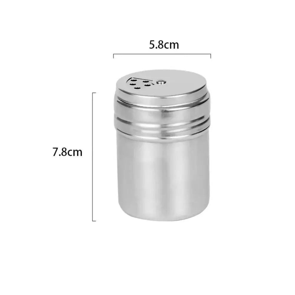 Multi-purpose Stainless Steel Seasoning Jar Salt Sugar Bottle Rotating Cover Spice Pepper Shaker Spice Jar Kitchen Gadgets