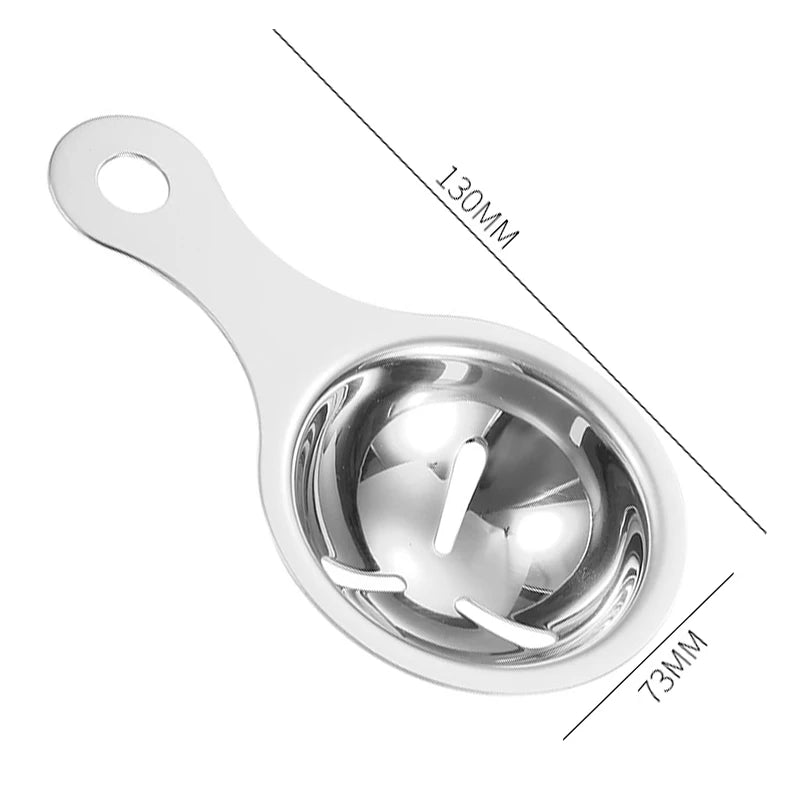Stainless Steel Egg White Separator | Yolk Filter Funnel Spoon additional angle