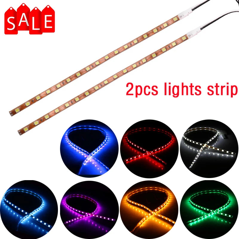 2PCS Car LED Strip Lights 45cm 1210 45SMD | Waterproof Auto Atmosphere Decorative Lamp close-up view