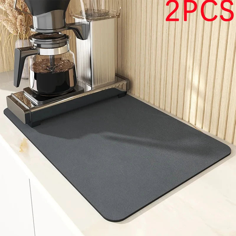 Mat Antiskid Draining Coffee Dish Drying Mat Quick Dry Bathroom Drain Pad Tableware additional angle