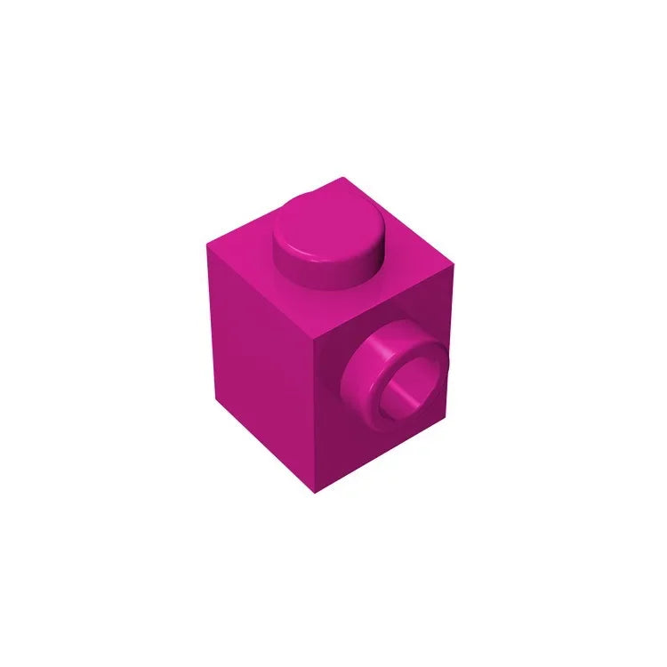 Gobricks GDS-635 BRICK 1X1 W. 1 KNOB | Single Side Bump Building Block Compatible wit alternate view