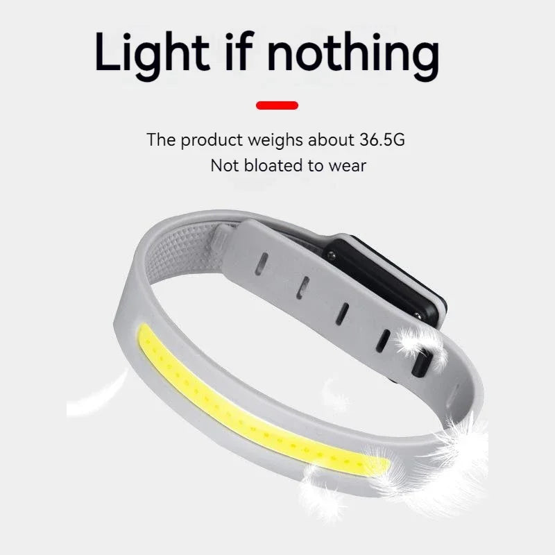 Ultralight COB Running Light | Rechargeable LED Bracelet for Night Safety detail view