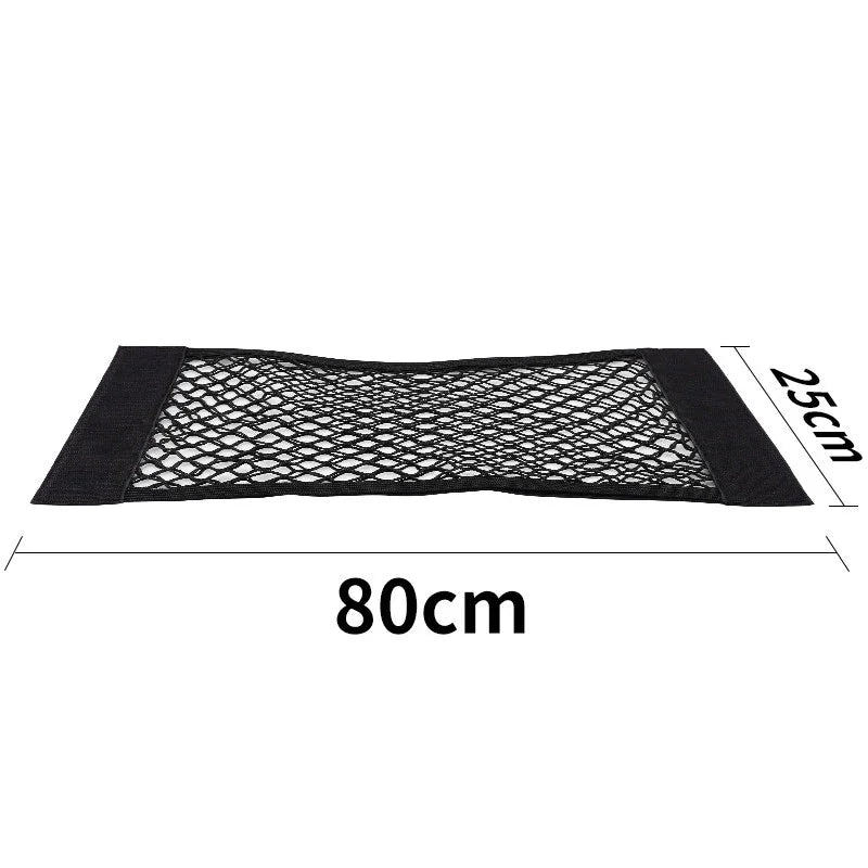 Nylon Mesh Trunk Organizer Rear Seat Net Bag With Magic Tape lifestyle view