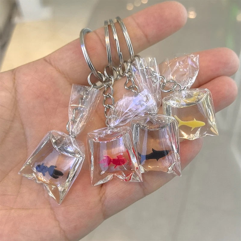 Creative Simulation Goldfish Keychain | Transparent Carp Pendant for Backpack alternate view