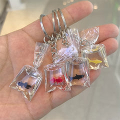 Creative Simulation Goldfish Keychain | Transparent Carp Pendant for Backpack alternate view
