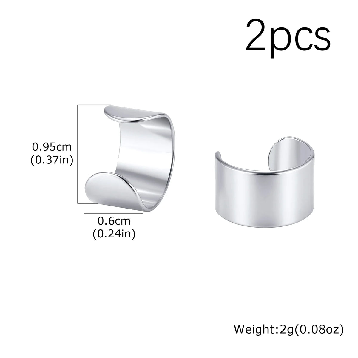 Trendy Simple Long Tube U-shaped Stainless Steel Ear Bone Clip For Men, Geometric Non close-up view