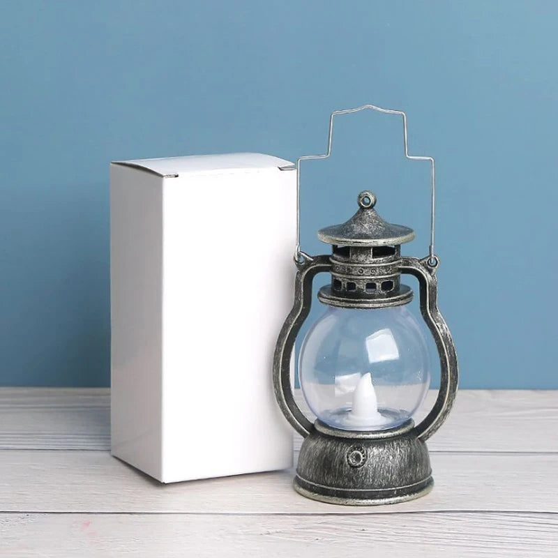 Retro Oil Lamp Halloween Lantern | Decorative LED Party Light detail view