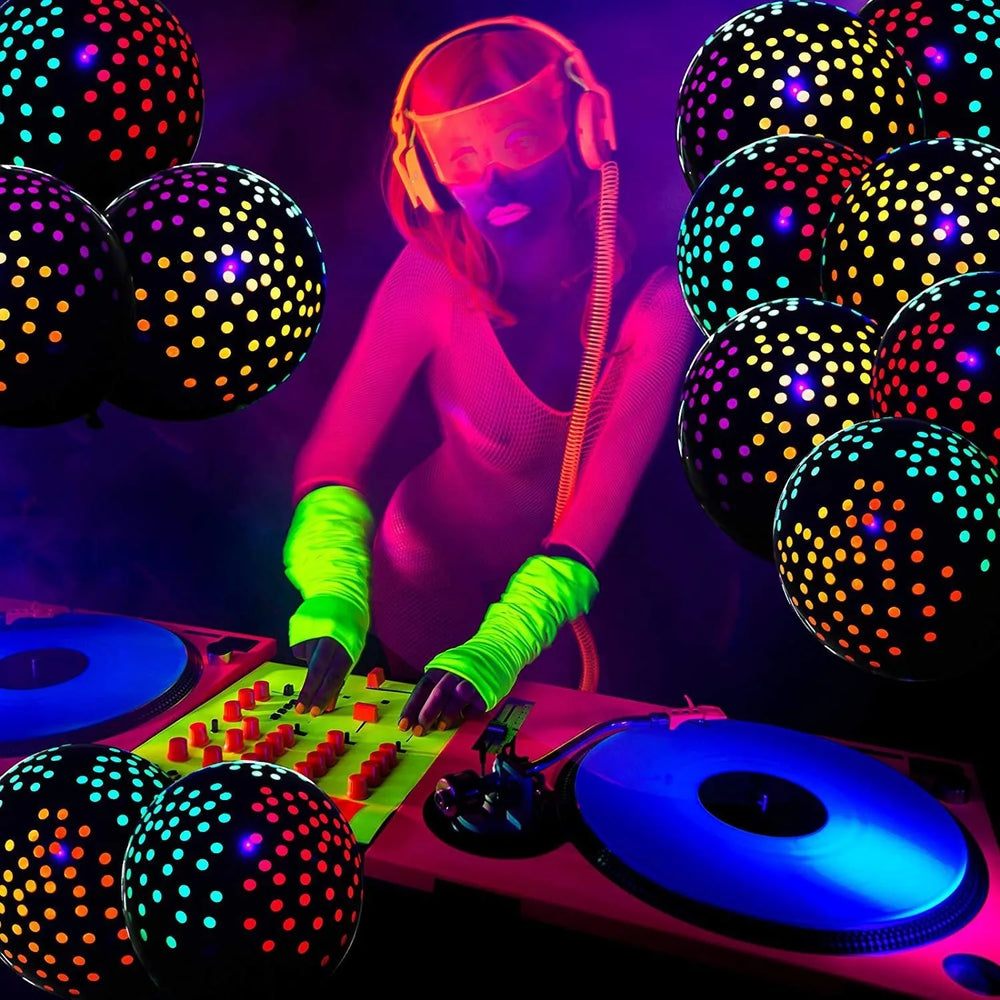Glow Party Balloons 12 Inch Neon Latex Party Decor | 10 Pack detail view