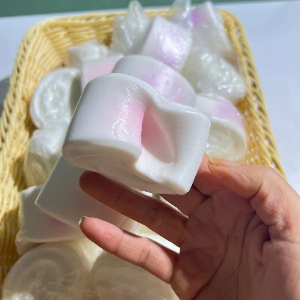 Squishy Steamed Bun Stress Toy | Slow Rising Sensory Fidget for Anxiety Relief close-up view