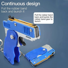 Keychain Gun 60 Pieces Rubber Band Shooter Children's Holiday Gift Outdoor Party Gift To detail view