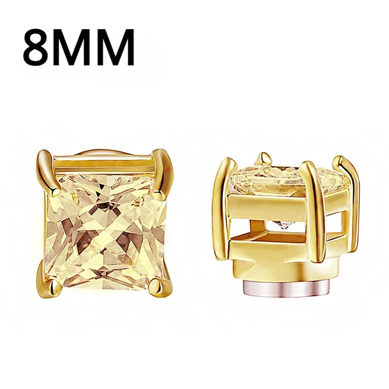 Fashion Crystal Magnetic Clip Ear Stud | Non Piercing Earrings for Men Women alternate view