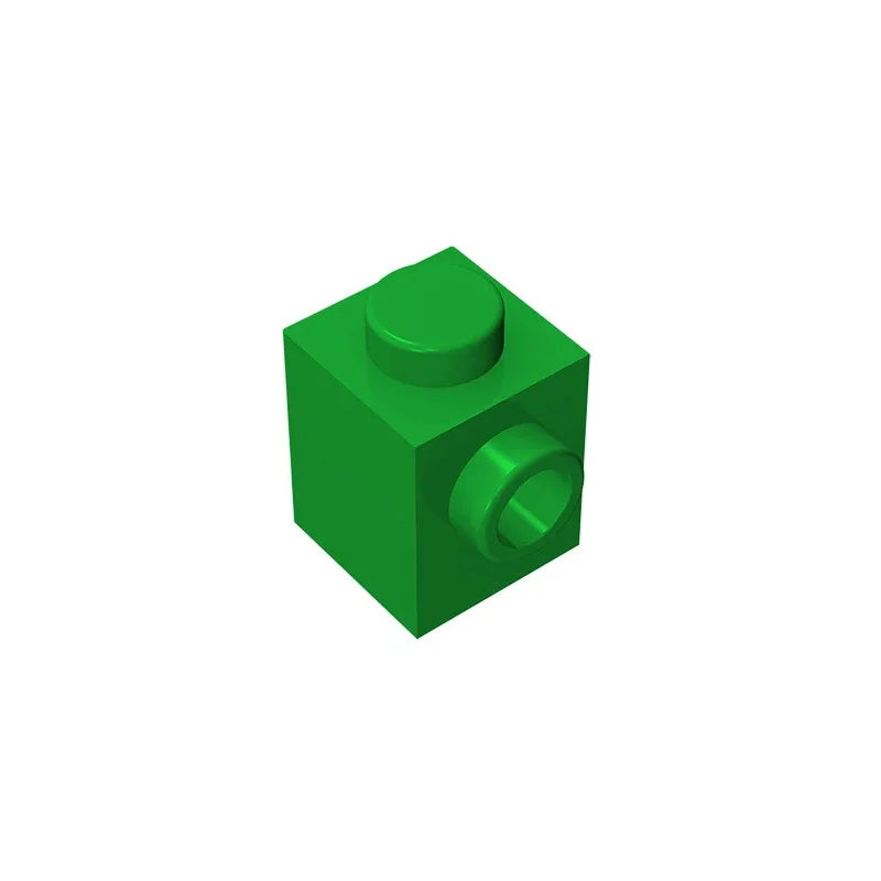 Gobricks GDS-635 BRICK 1X1 W. 1 KNOB | Single Side Bump Building Block Compatible w additional angle