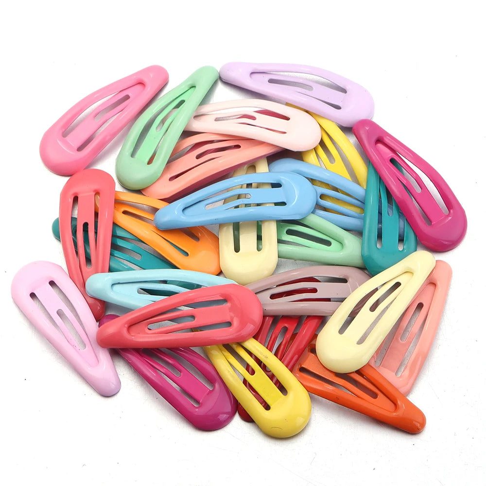 30pcs 3cm Colorful BB Hair Clips Girls Water Drop Shape Hairpin Cute Princess Barrett alternate view