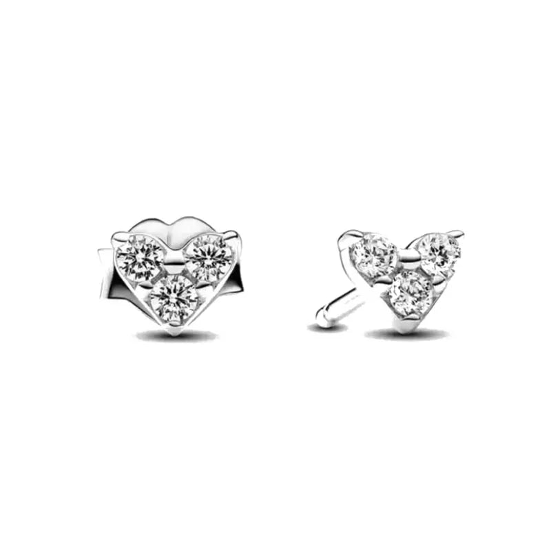 925 Silver Stud Earrings | Butterfly Snowflake Heart Moon Jewelry Gift lifestyle view