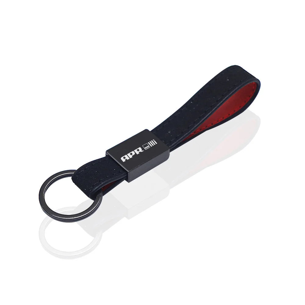 Leather Keychain for VW Key Fob | Volkswagen Key Ring Cover close-up view