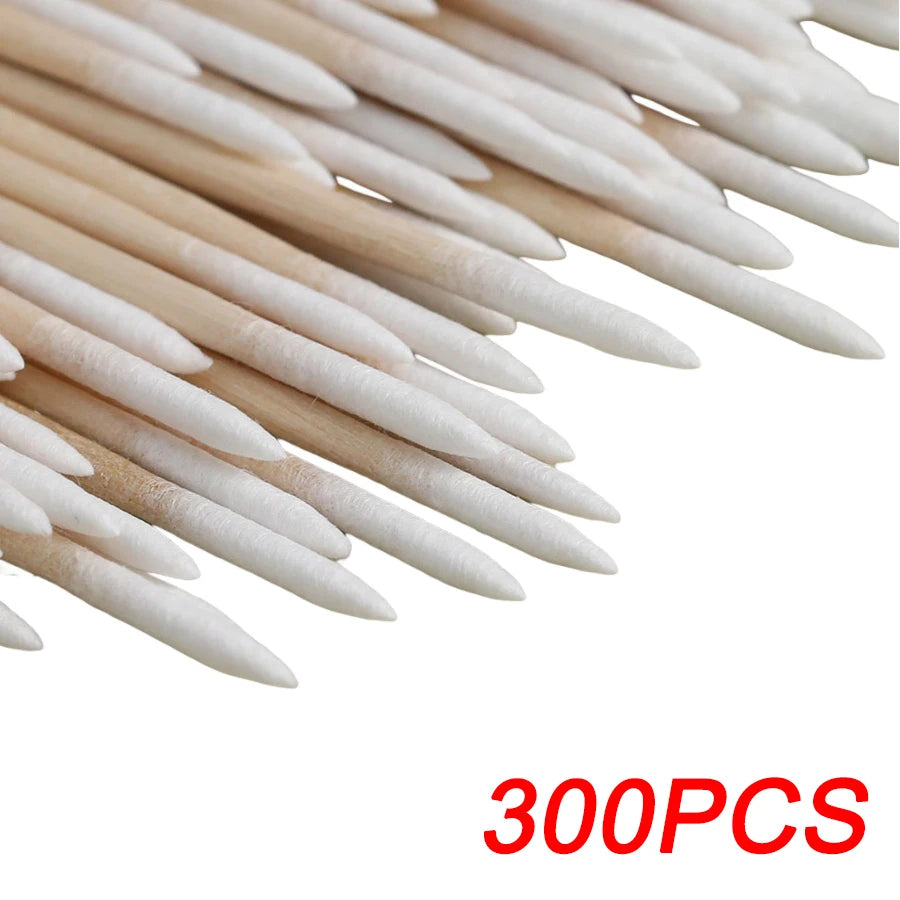 100/1000Pcs Double Ended Cotton Swabs Fine Pointed Tips for Nail Art Makeup Eyeliner Correction Beauty Tools Pack